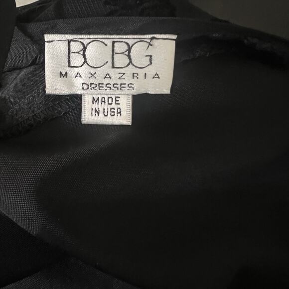 BCBG Y2K Whimsygoth Floral Dress Size 6 Black Mesh Overlay Witchy Dark Fairy - Picture 10 of 13